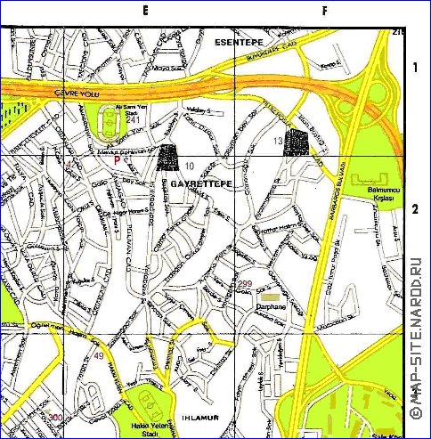 carte de Istanbul en anglais