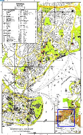 mapa de Istambul em ingles