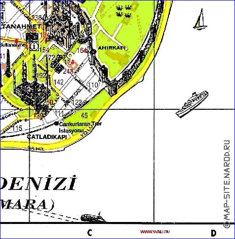 mapa de Istambul em ingles