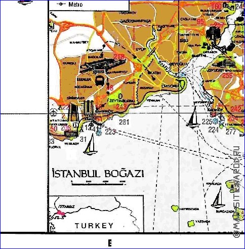 carte de Istanbul en anglais