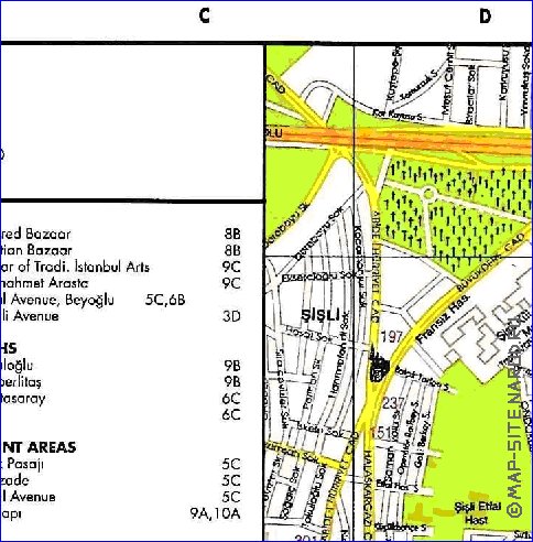 carte de Istanbul en anglais