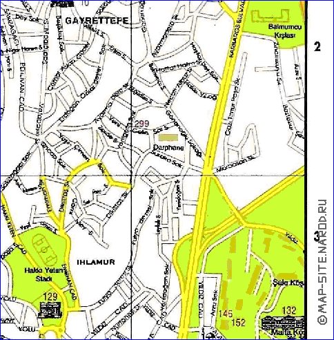 carte de Istanbul en anglais