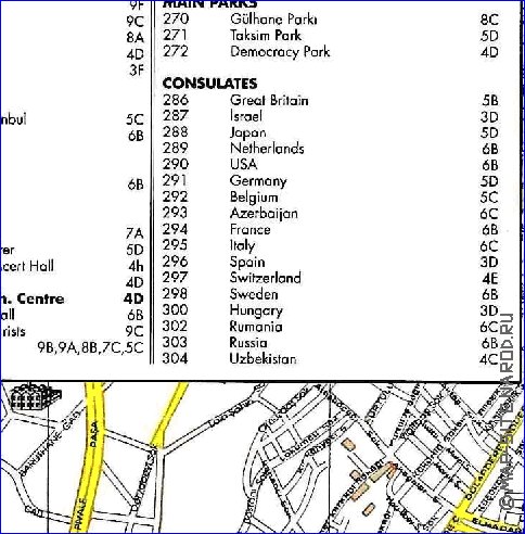 carte de Istanbul en anglais