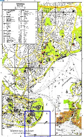 mapa de Istambul em ingles