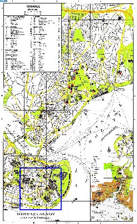 mapa de Istambul em ingles