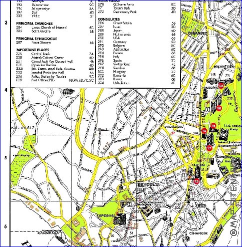 carte de Istanbul en anglais