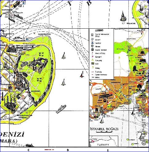 carte de Istanbul en anglais