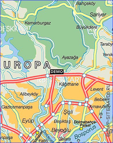 carte de Istanbul en allemand