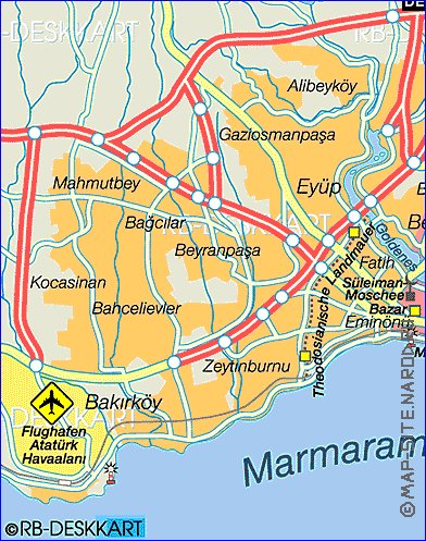 carte de Istanbul en allemand