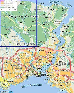 mapa de Istambul em alemao