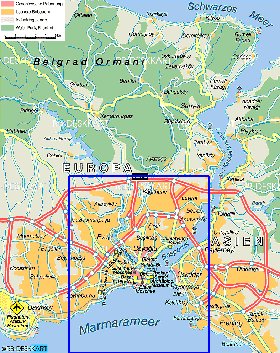 mapa de Istambul em alemao