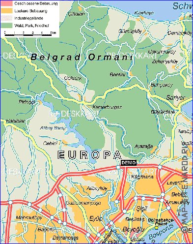 carte de Istanbul en allemand