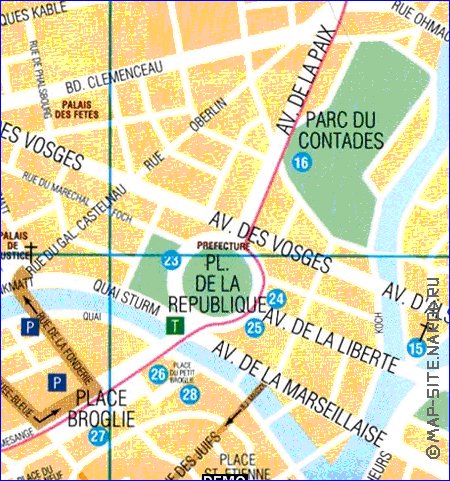 carte de Strasbourg