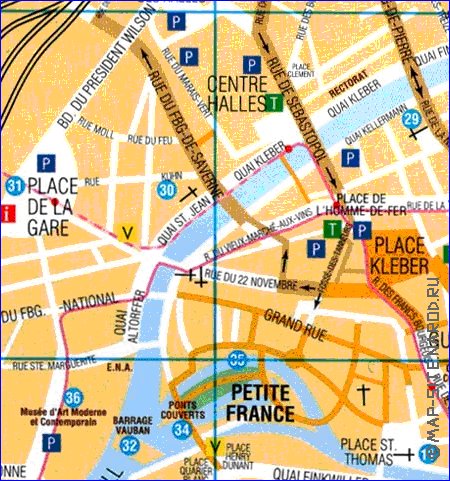 mapa de Estrasburgo
