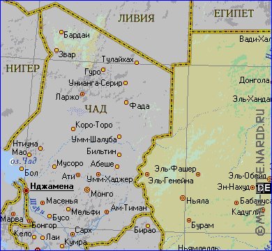 carte de Soudan