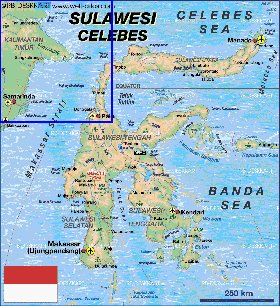 carte de Sulawesi