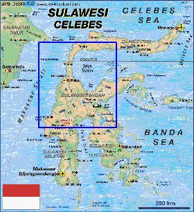 mapa de Celebes