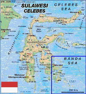 carte de Sulawesi