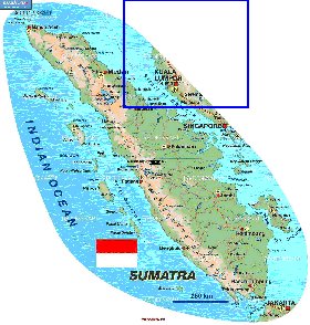 mapa de Sumatra