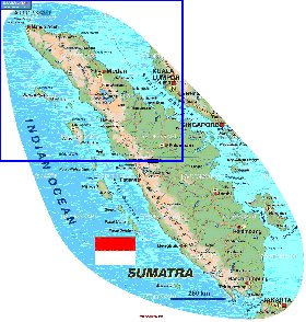 mapa de Sumatra