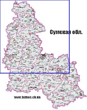 carte de Oblast de Soumy
