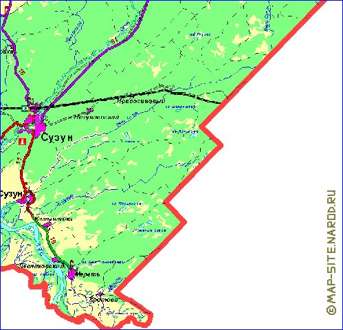 Карта сузунского района с деревнями новосибирской области