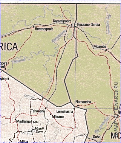 carte de Swaziland