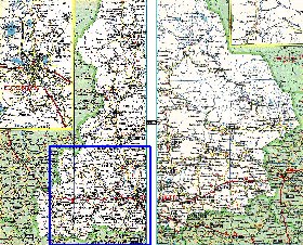 carte de des routes Oblast de Sverdlovsk