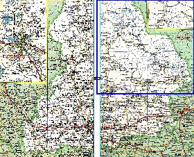 carte de des routes Oblast de Sverdlovsk