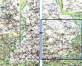 carte de des routes Oblast de Sverdlovsk